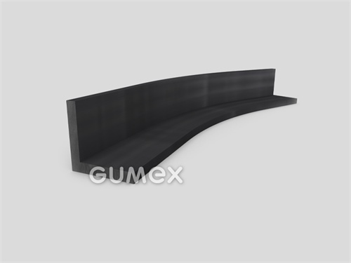 "L" Gummiprofil, 20x20/3mm, Länge 2500mm, 60°ShA, NBR, -40°C/+70°C, schwarz, 